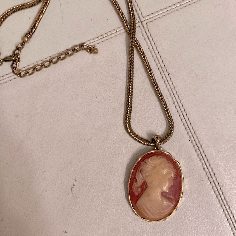 Cameo Necklace Vintage Inspired